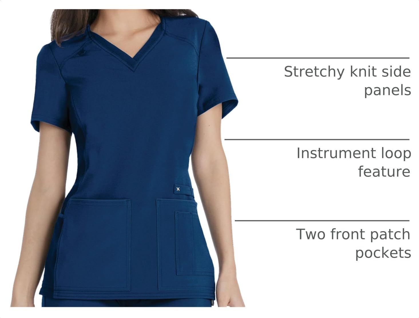 Thumbnail 3 de Cherokee CK605 Women's V-Neck Medical Scrub Top with 4-Way Stretch
