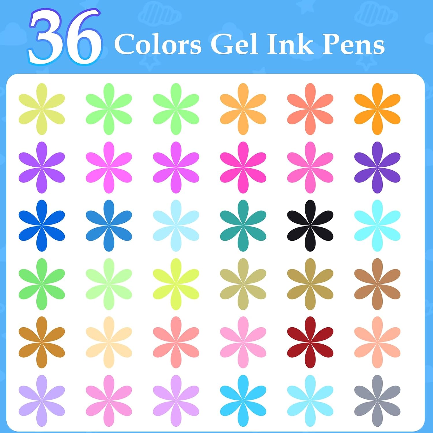Thumbnail 4 de Glitter Gel Pens Set, 36 Colors