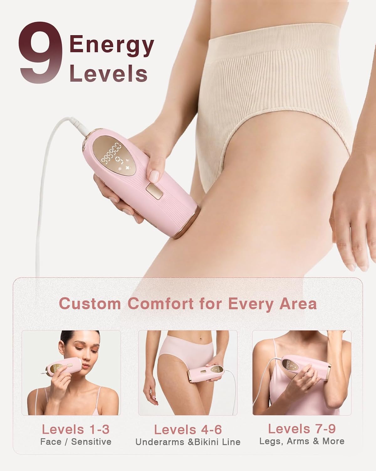 Thumbnail 6 de TIIMAGIC IPL Laser Hair Removal Device for Women and Men - Ice Cooling, 9 Levels, 999,900 Flashes, At-Home Use