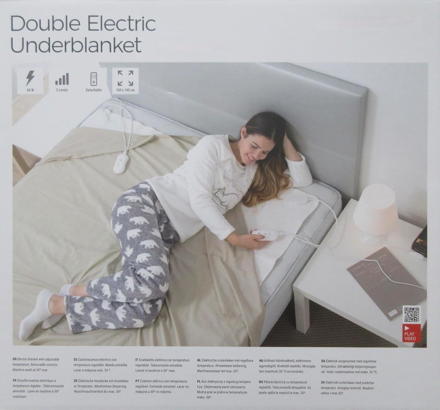 Detalle 2 de GOODS+GADGETS 40522049-parrent XXL-elektrische onderdeken 160 x 140 cm