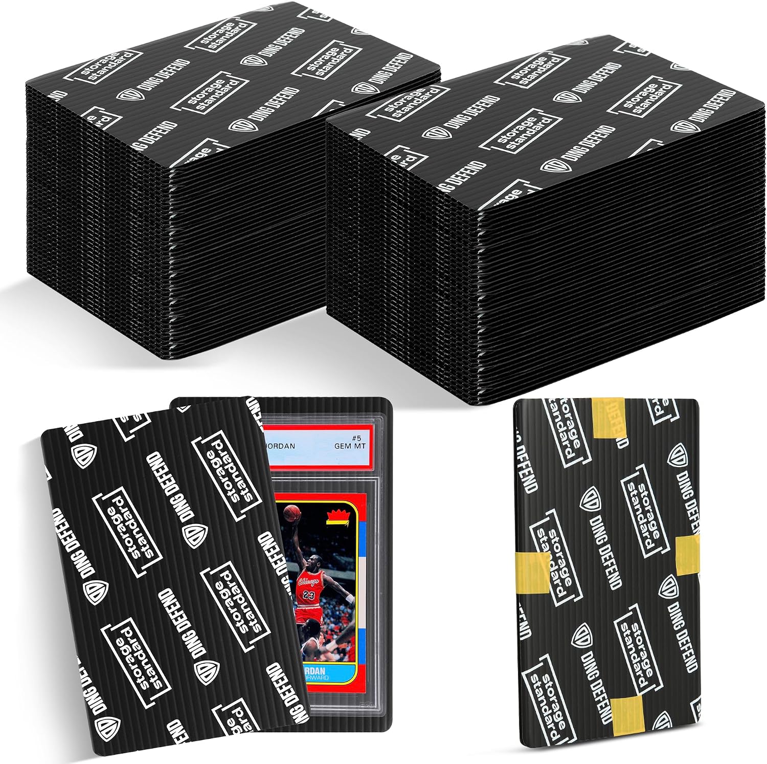 Detalle de Storage Standard Ding Defend 4×6インチ カード配送プロテクター ブラック・110枚