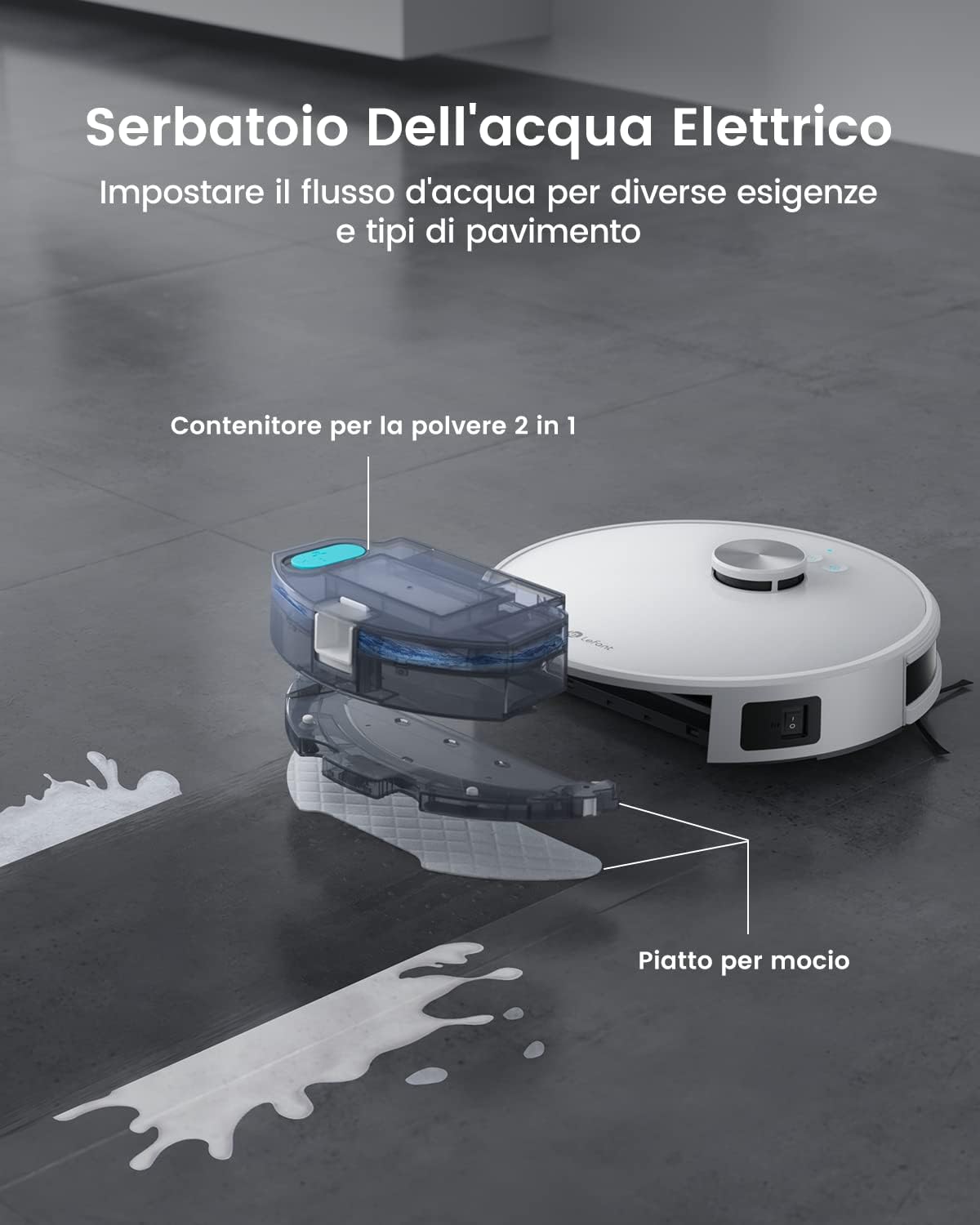 Thumbnail 2 de LEFANT M1 Gen1 robot aspirapolvere lavapavimenti 4000Pa 🧹