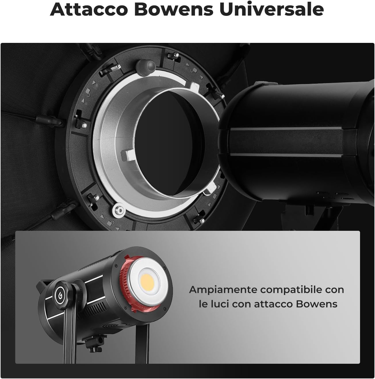 Thumbnail 4 de K&F CONCEPT Softbox Parabolico da 65 cm con HUD–Griglia Honeycomb, diffusore e borsa | Attacco Bowens