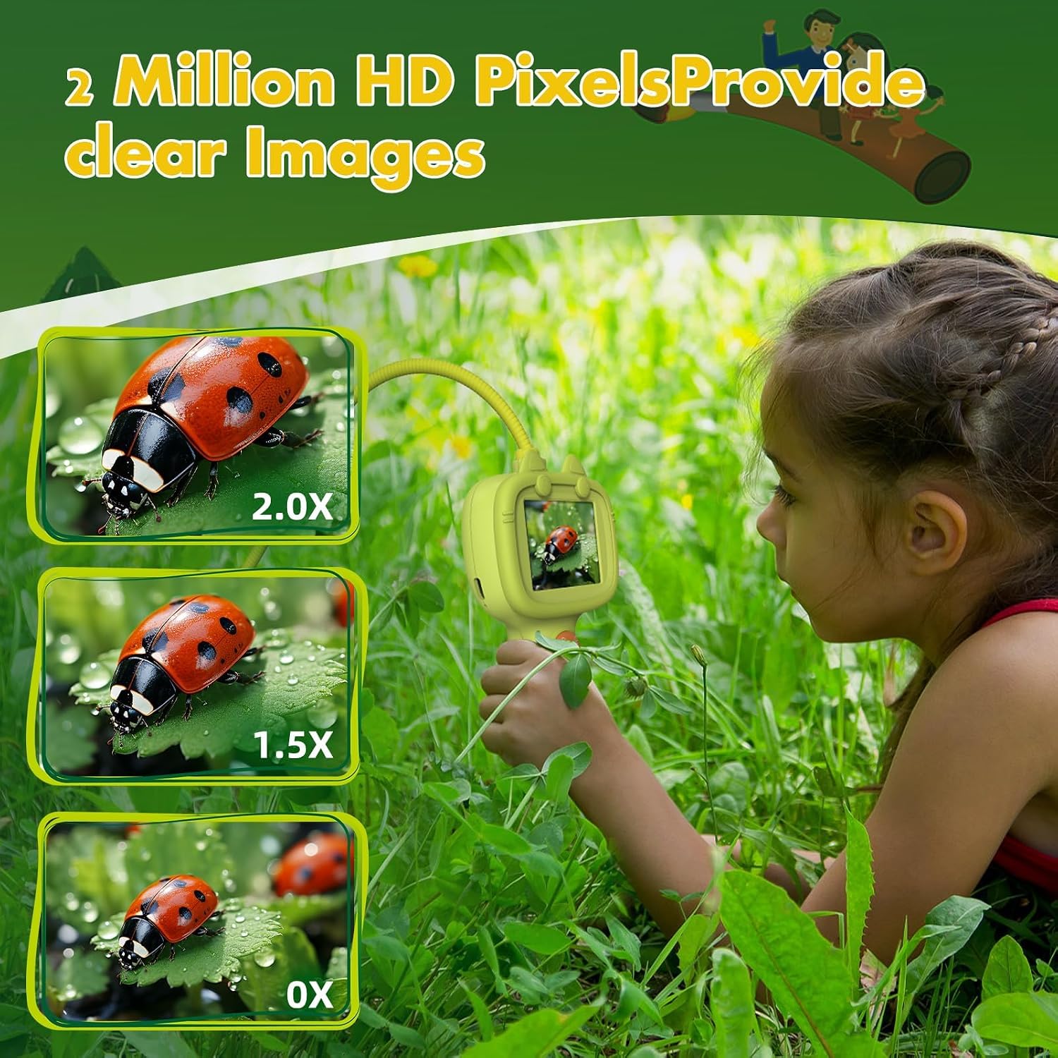 Thumbnail 2 de Daxiongmao Kids Borescope with Light 2.6ft HD 1080p
