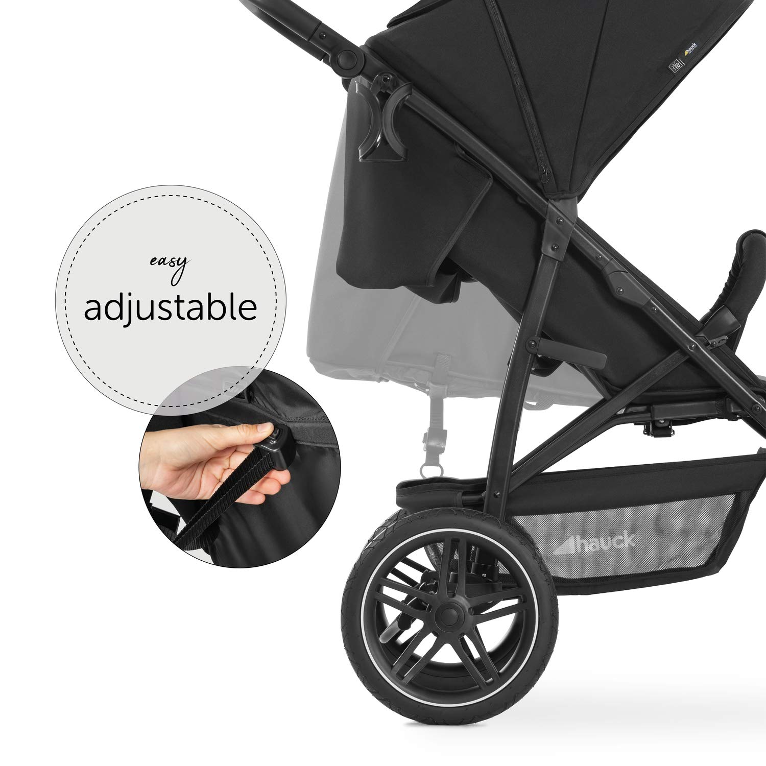 Thumbnail 3 de hauck Rapid 3R Schwarz – Dreirad-Kinderbuggy mit Federung, Liegeposition und UV-Schutz 50+