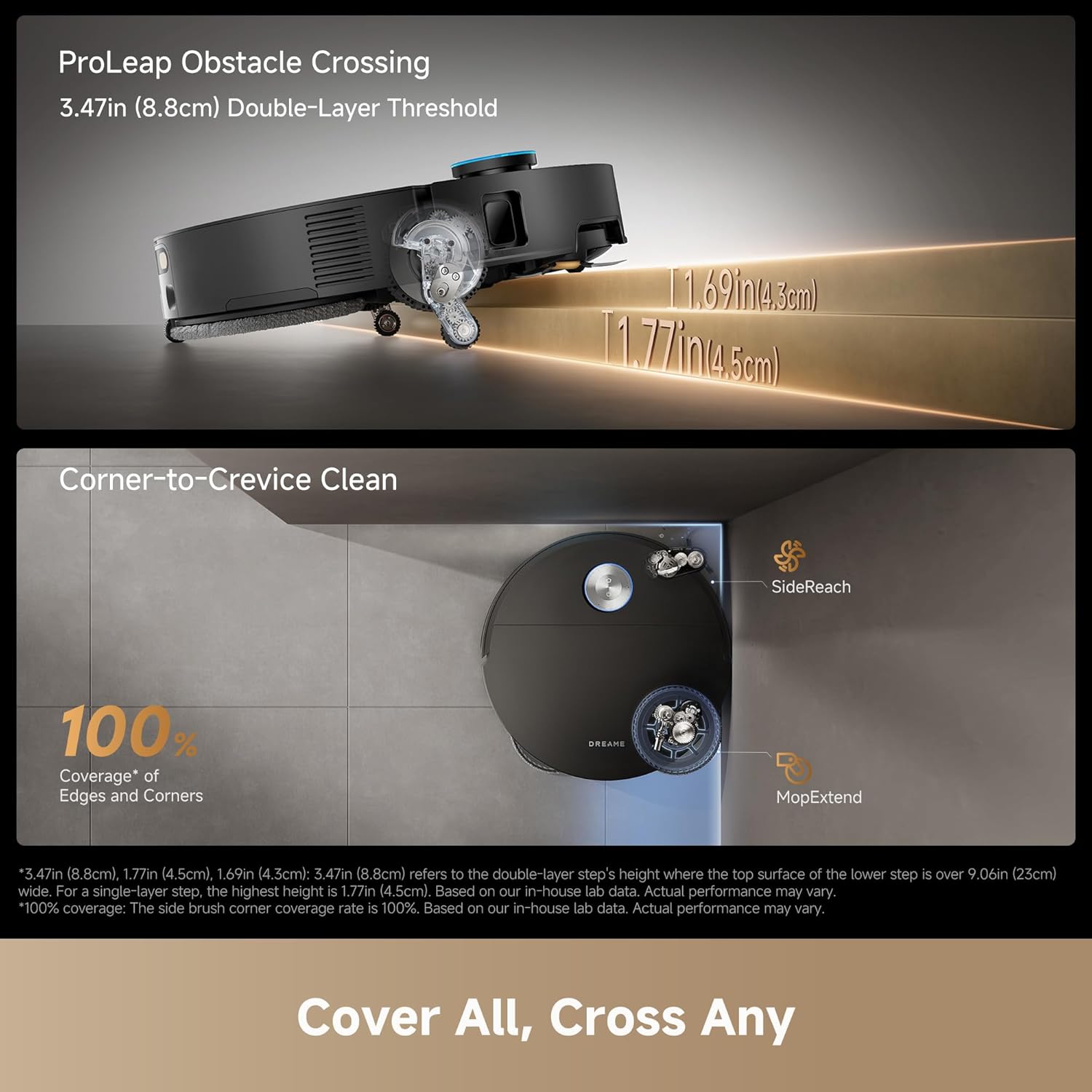 Thumbnail 3 de Dreame X60 Ultra robot vacuum and mop with self-emptying dock, ultra-thin 3.13 in design, 35,000Pa suction