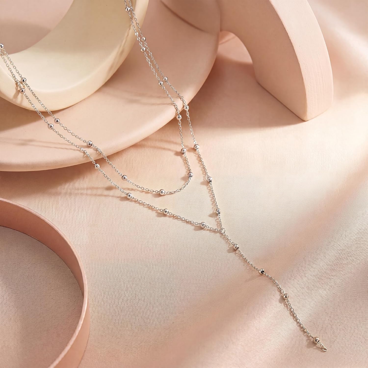 Thumbnail 5 de uniqtrue Lariat Necklace, Silver-Plated