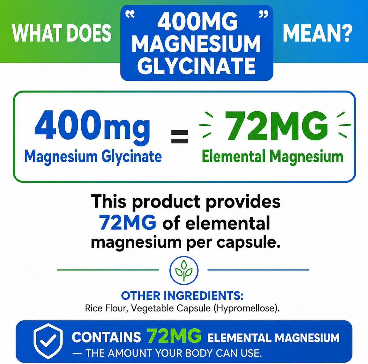 Detalle 2 de Magnesium Glycinate Supplement 400 mg