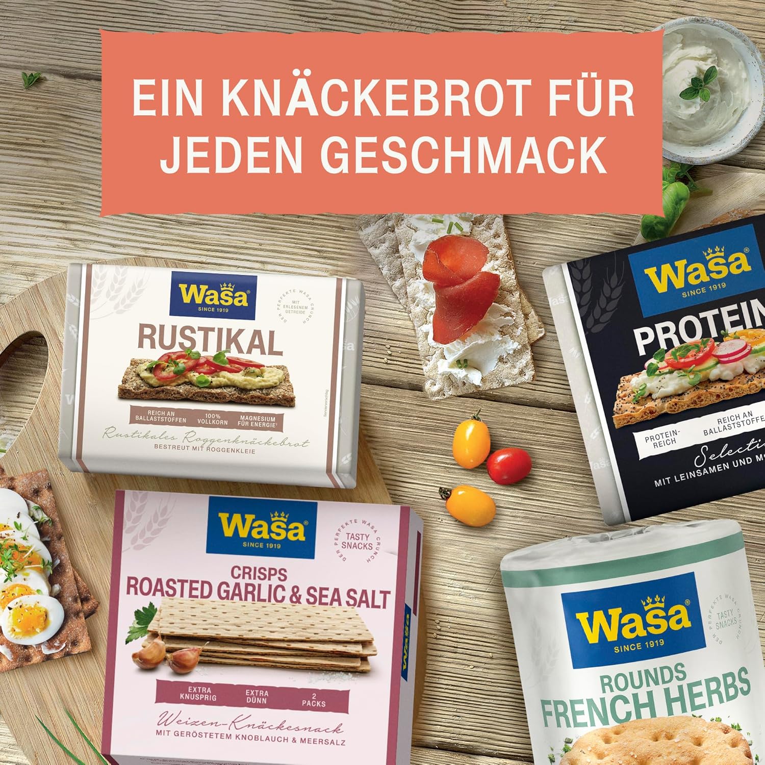 Thumbnail 6 de Wasa Tasty Snacks Crackers Sea Salt – Extra-knusprige Knäckebrot-Cracker