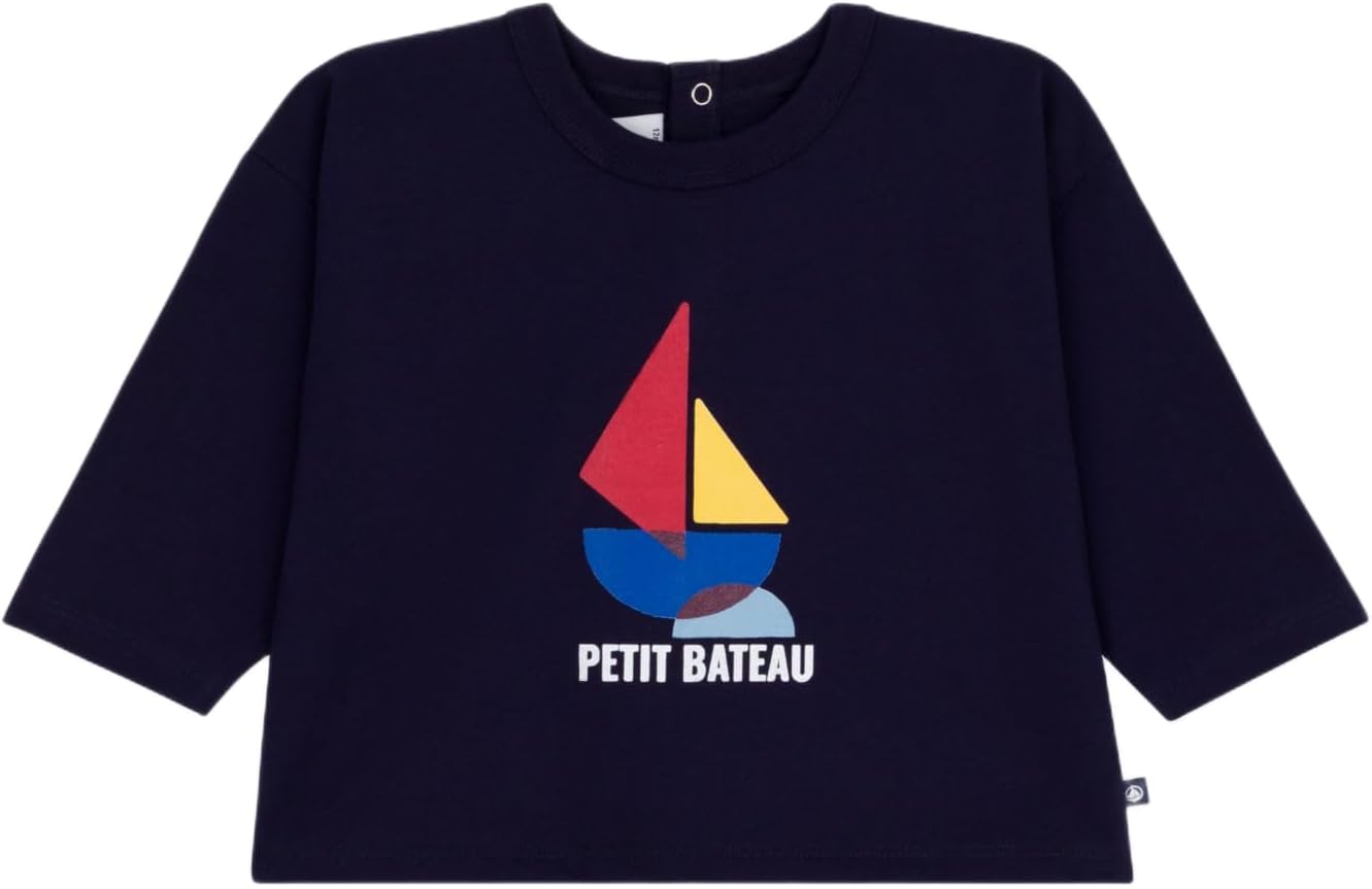 Thumbnail 6 de Petit Bateau Abbigliamento Giorno Unisex-Bimbi: Maglietta in cotone a maniche lunghe con motivo gatto