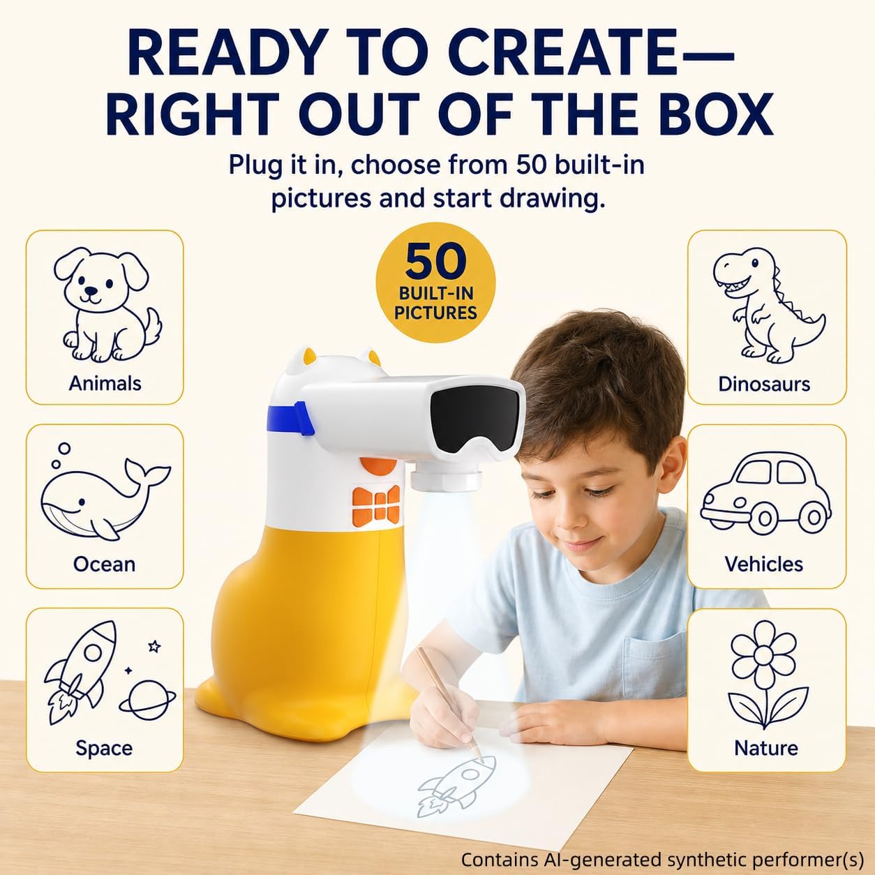 Detalle de Yoturetoys AI drawing projector