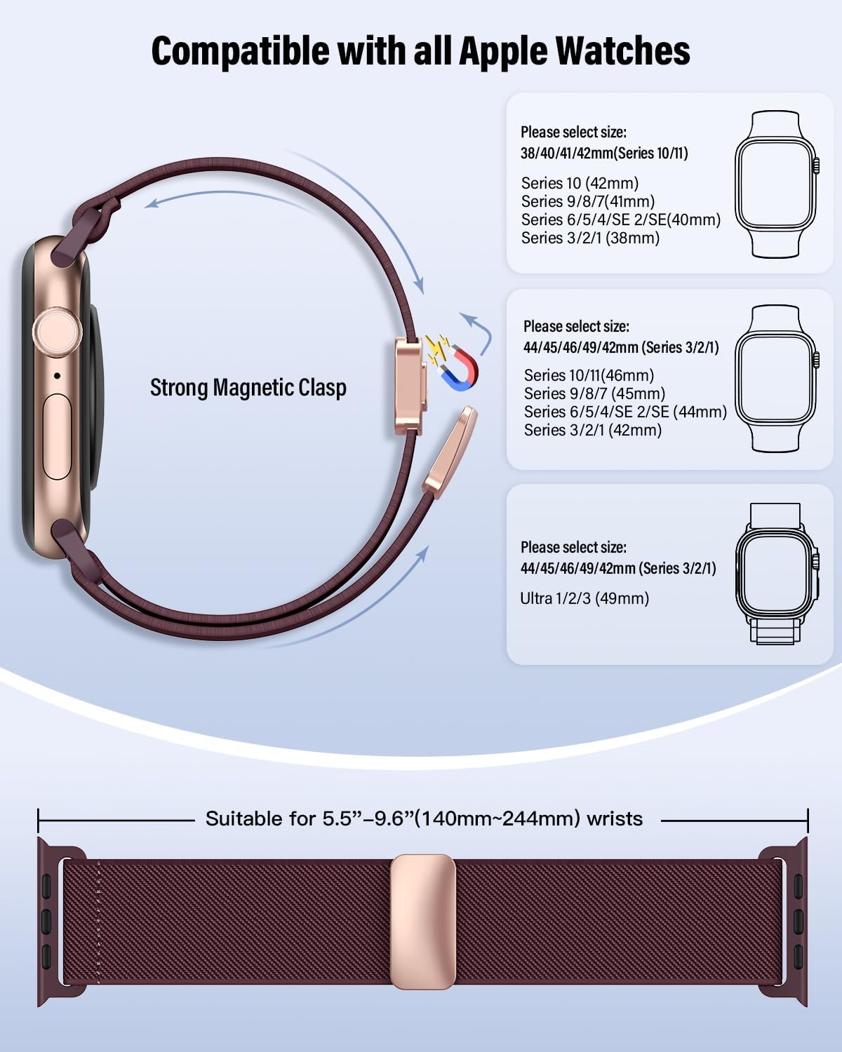 Thumbnail 4 de Yoohoo Elastic Nylon Strap 45mm for Apple Watch