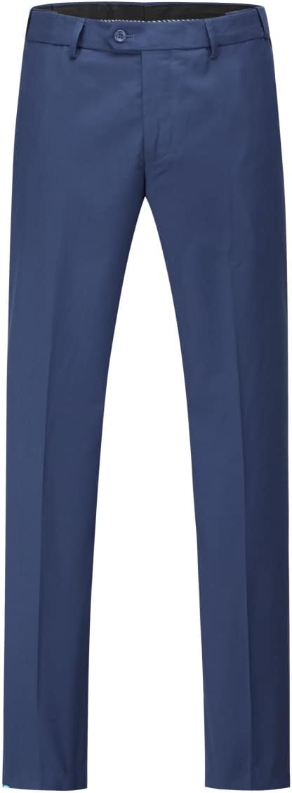 Detalle 2 de YOUTHUP Herren 3-teilig Slim-Fit Anzug (Einreiher) mit Weste, Sakko & Hose – 1-Knopf-Formellanzug für Business & Hochzeit