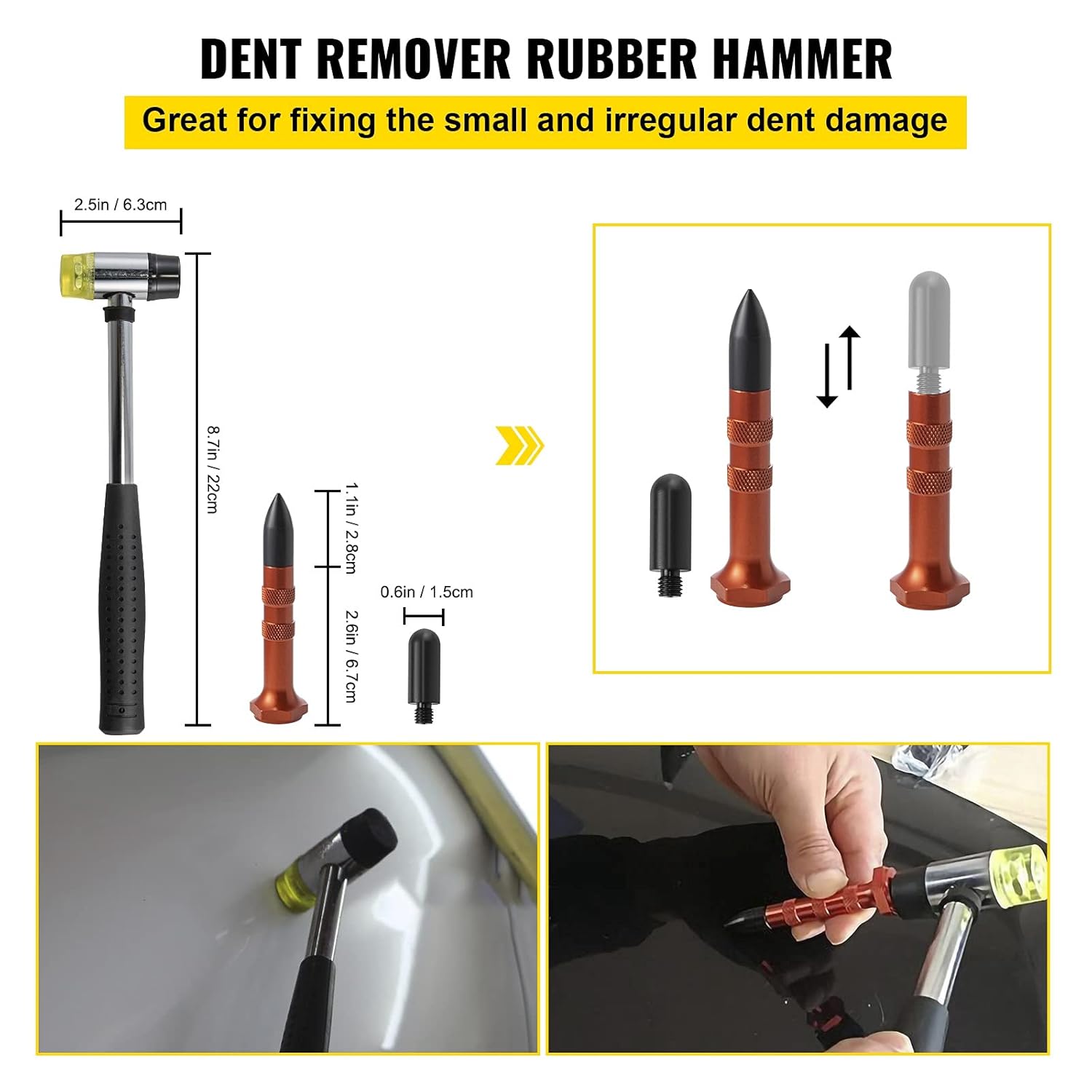 Thumbnail 3 de VEVOR kit per rimozione ammaccature da grandine, 20 pezzi con aste in acciaio inox e ganci