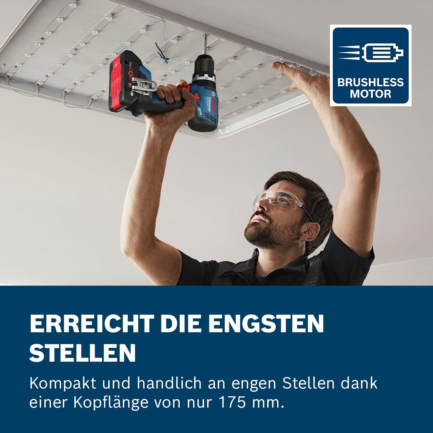 Thumbnail 2 de Bosch Professional 18V System Akku-Bohrschrauber GSB 18V-65 (bürstenlos), 65 Nm, inkl. 2x GBA 18V 4.0Ah & L-Case