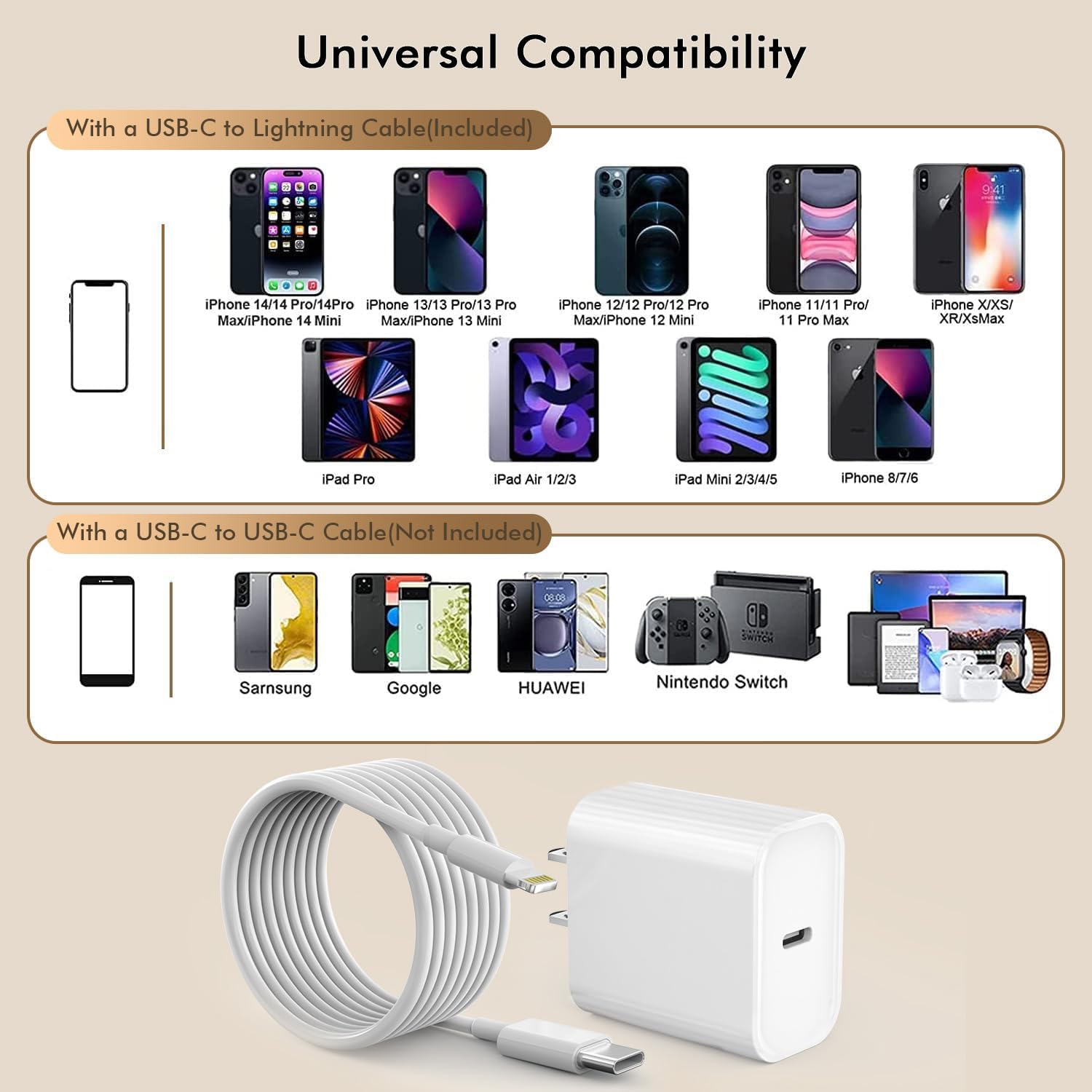 Detalle de Apple 10FT Fast iPhone Charger 2-Pack