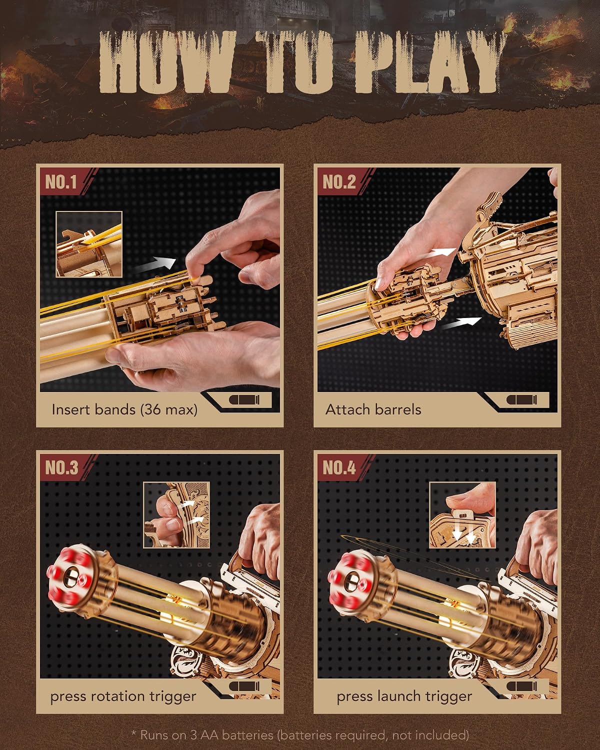 Thumbnail 3 de ROKR LQA01 3D puzzle kit, 412 pieces