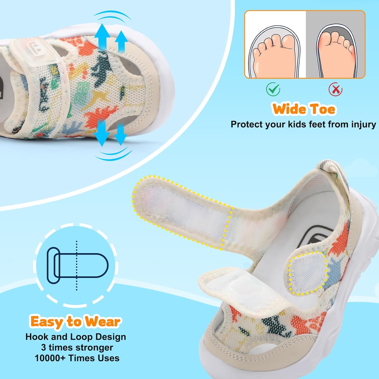 Thumbnail 4 de JOINFREE Baby & Toddler Water Shoes Swim Sandals – Non-slip, Quick-dry Mesh Aqua Socks for First Walkers