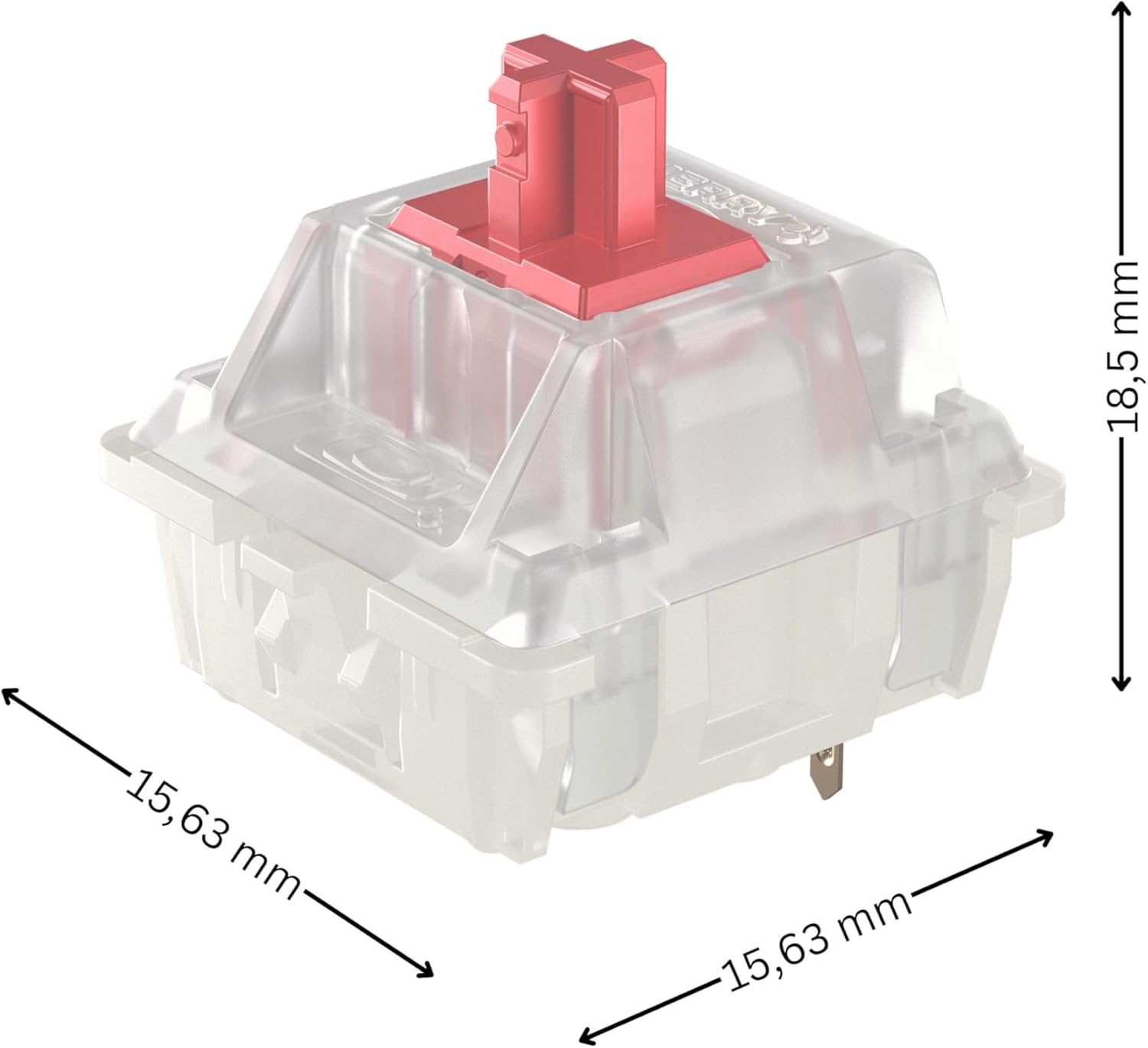 Detalle de Cherry MX RGB Silent Red Switch Kit 23 interruptores