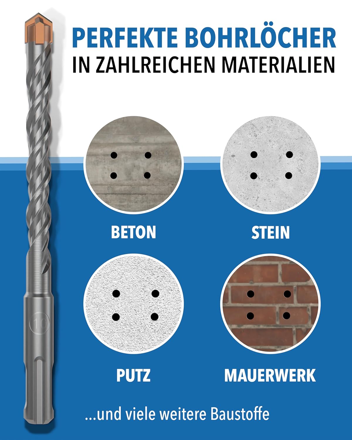 Thumbnail 5 de SDS Plus Betonbohrer-Set 7-tlg. Ø 5–12 mm x 156 mm