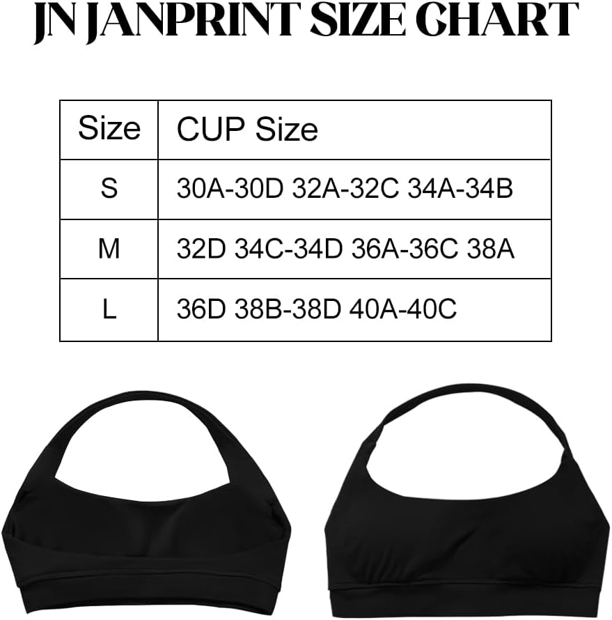 Thumbnail 4 de JN JANPRINT Halter-Neck Sports Bra with Padding and Open Back
