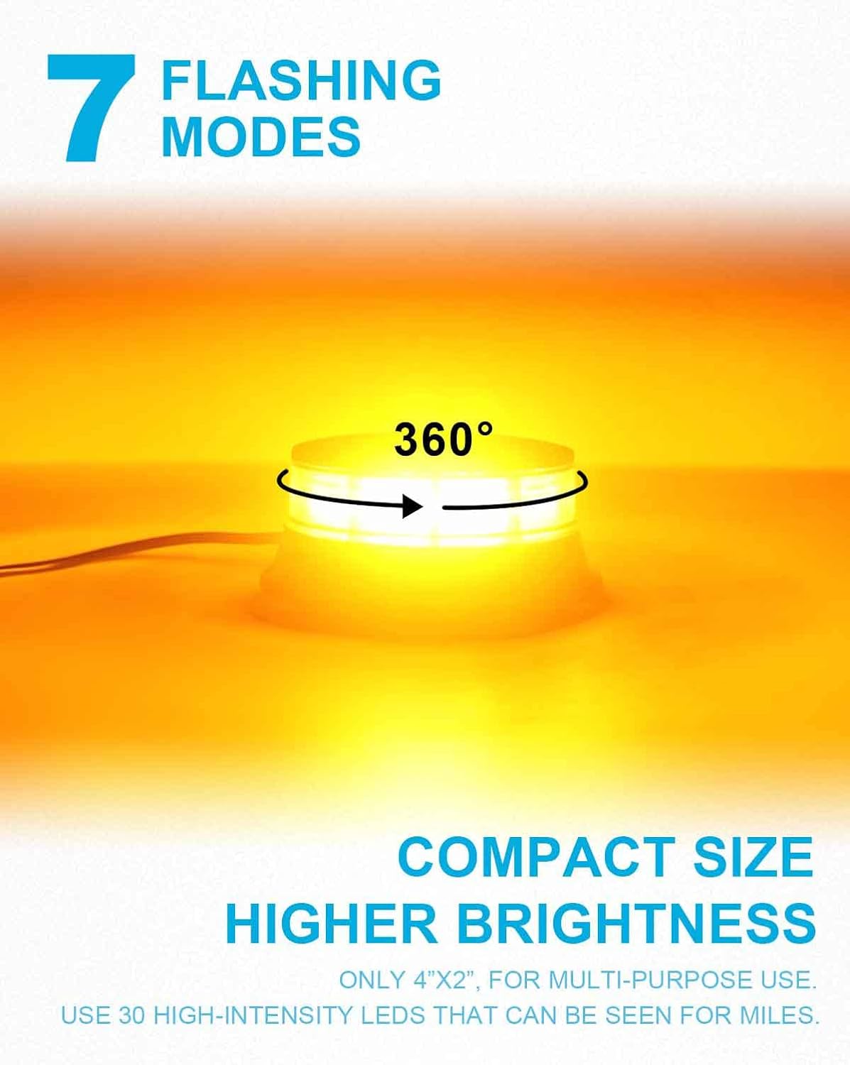 Thumbnail 4 de Agrieyes Amber Beacon Light 4.2Inch 🚨
