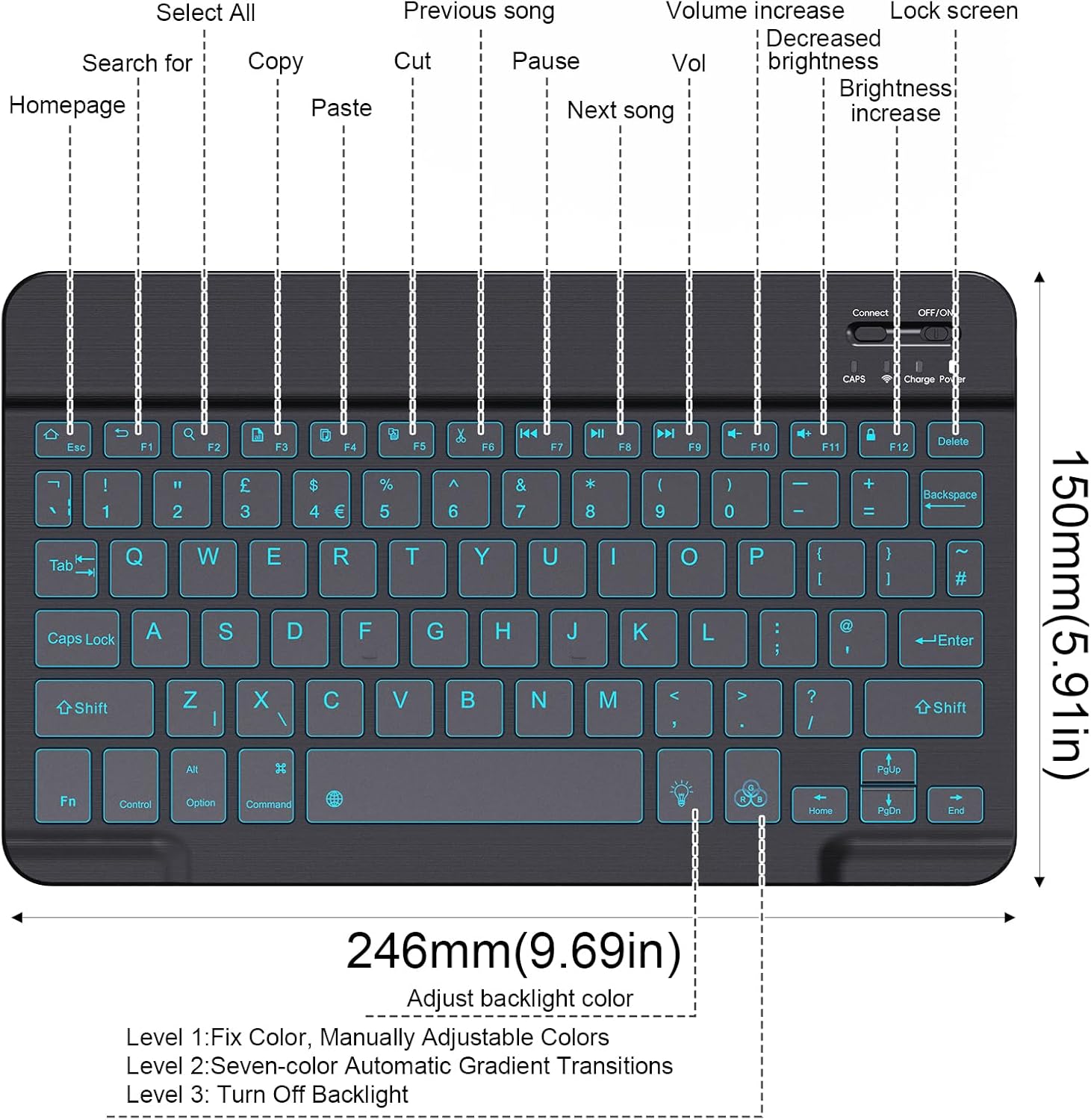 Thumbnail 5 de AG5I Backlit Bluetooth Keyboard