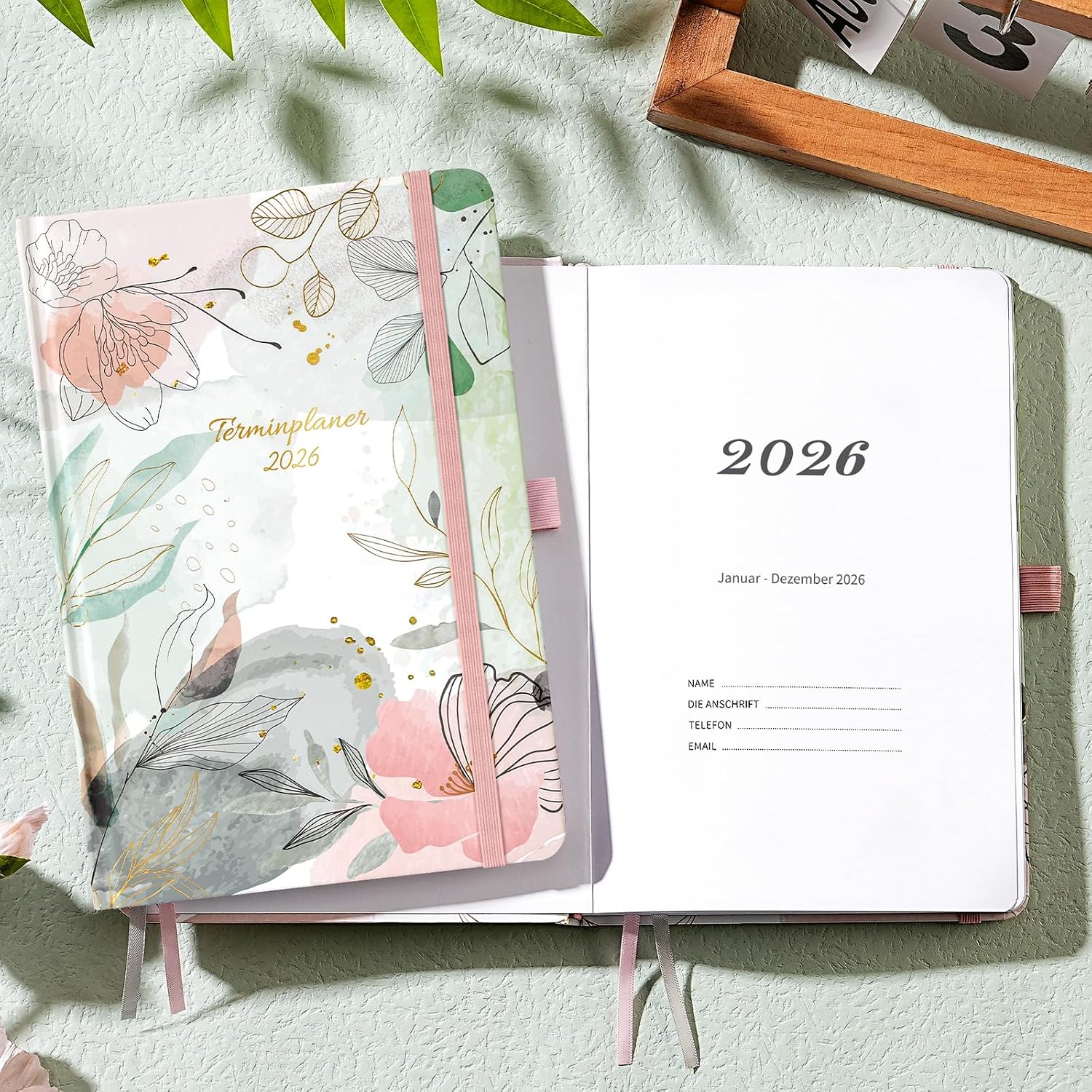 Detalle 2 de Terminplaner 2026 Terminkalender A5 21,3×14,7 cm 📘