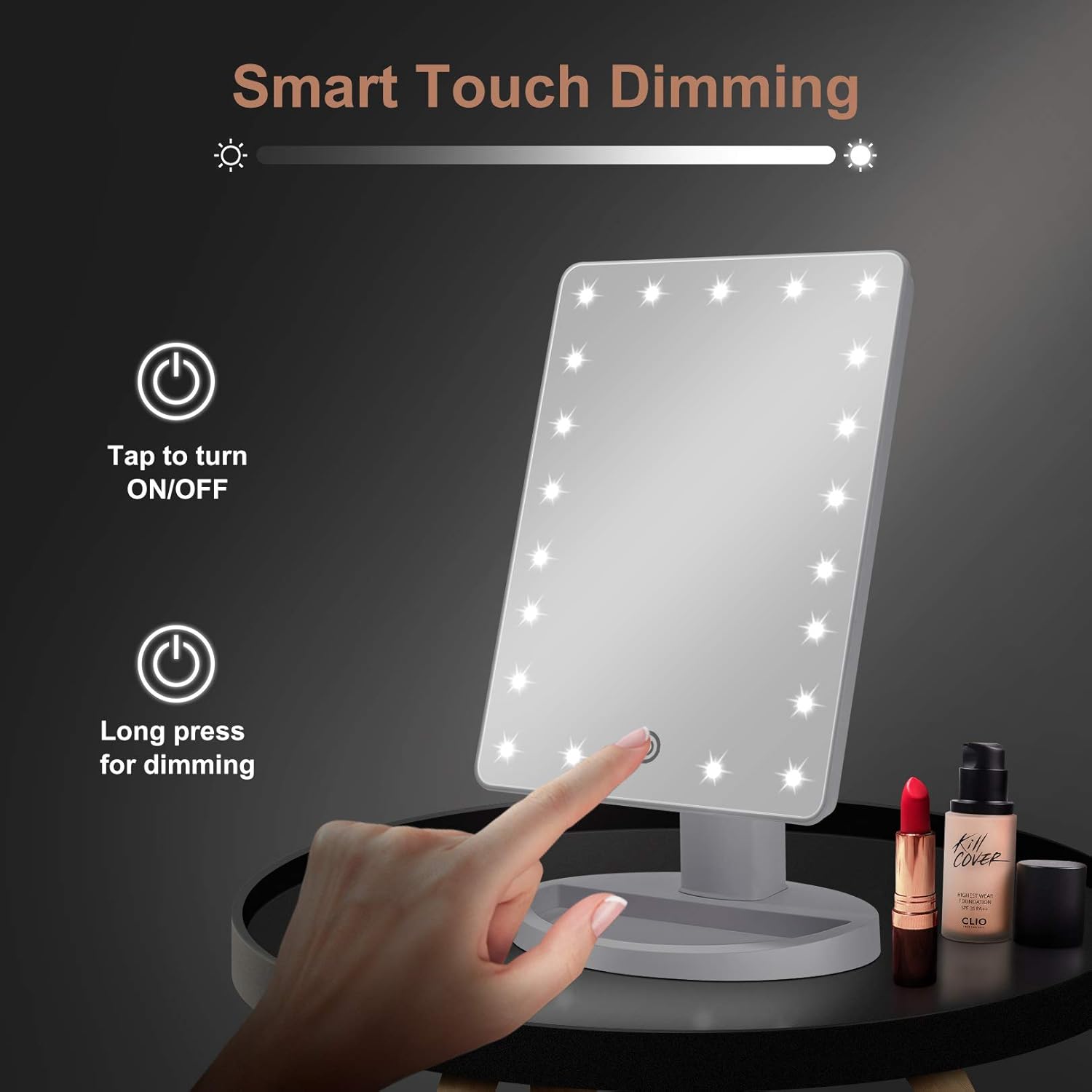 Detalle 2 de FASCINATE Makeup Vanity Mirror 10X magnification 💄