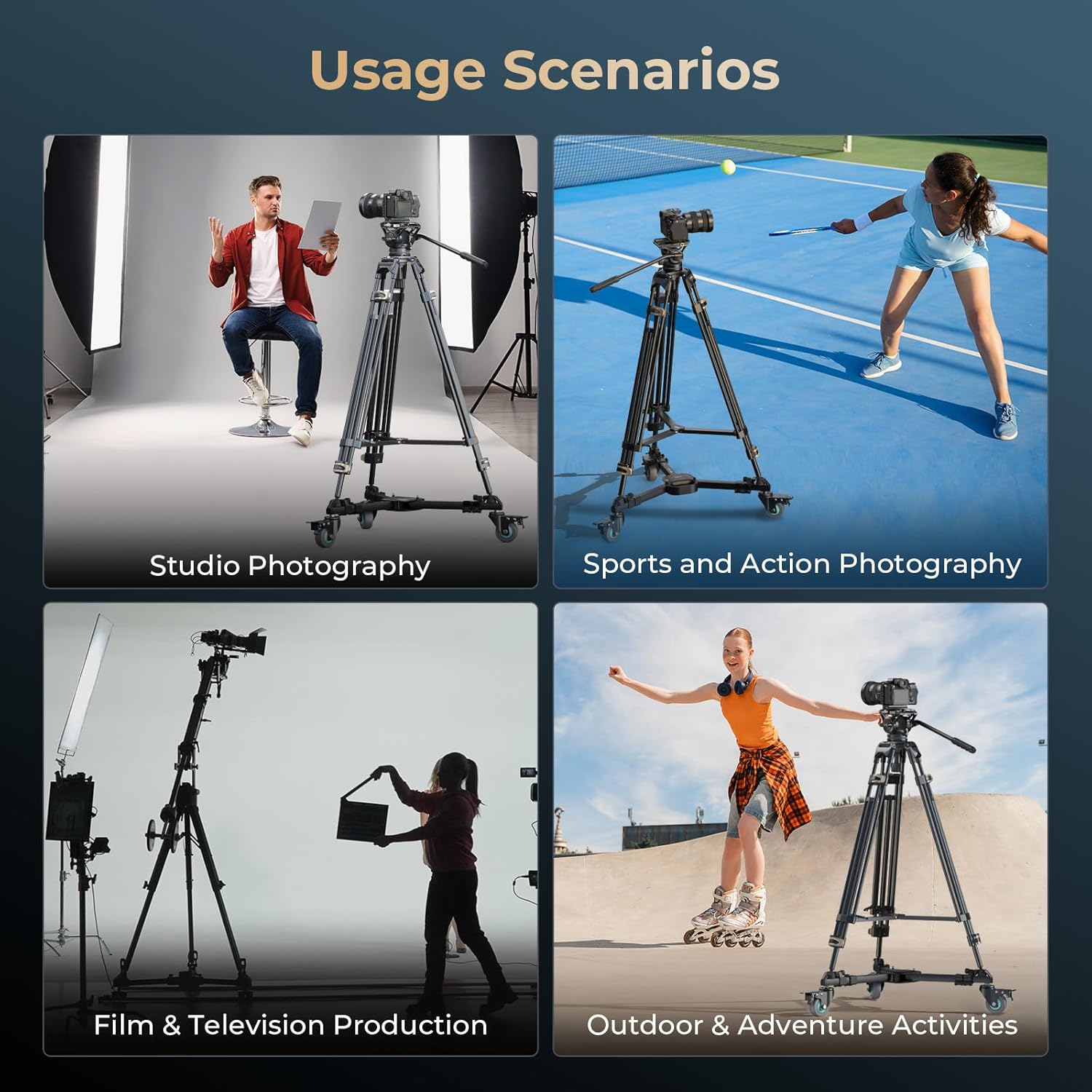Thumbnail 5 de SMALLRIG 5020 Tripod Dolly 20 kg