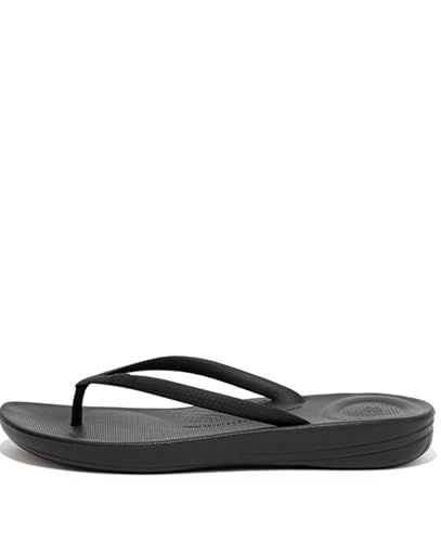 Detalle de FitFlop Women's iQushion Ergonomic Flip Flops – All Black, UK 7