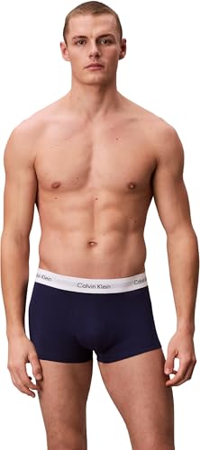 Detalle de Calvin Klein Herren Boxershorts Low Rise TRUNK, 3er Pack U2664G – Mehrfarbig, Small