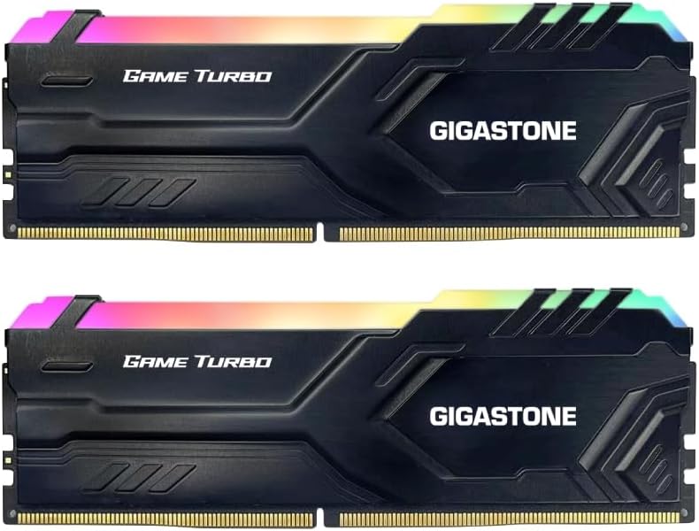 Detalle de GIGASTONE Game TURBO 32GB (2x16GB) DDR4 3200MHz UDIMM RGB RAM