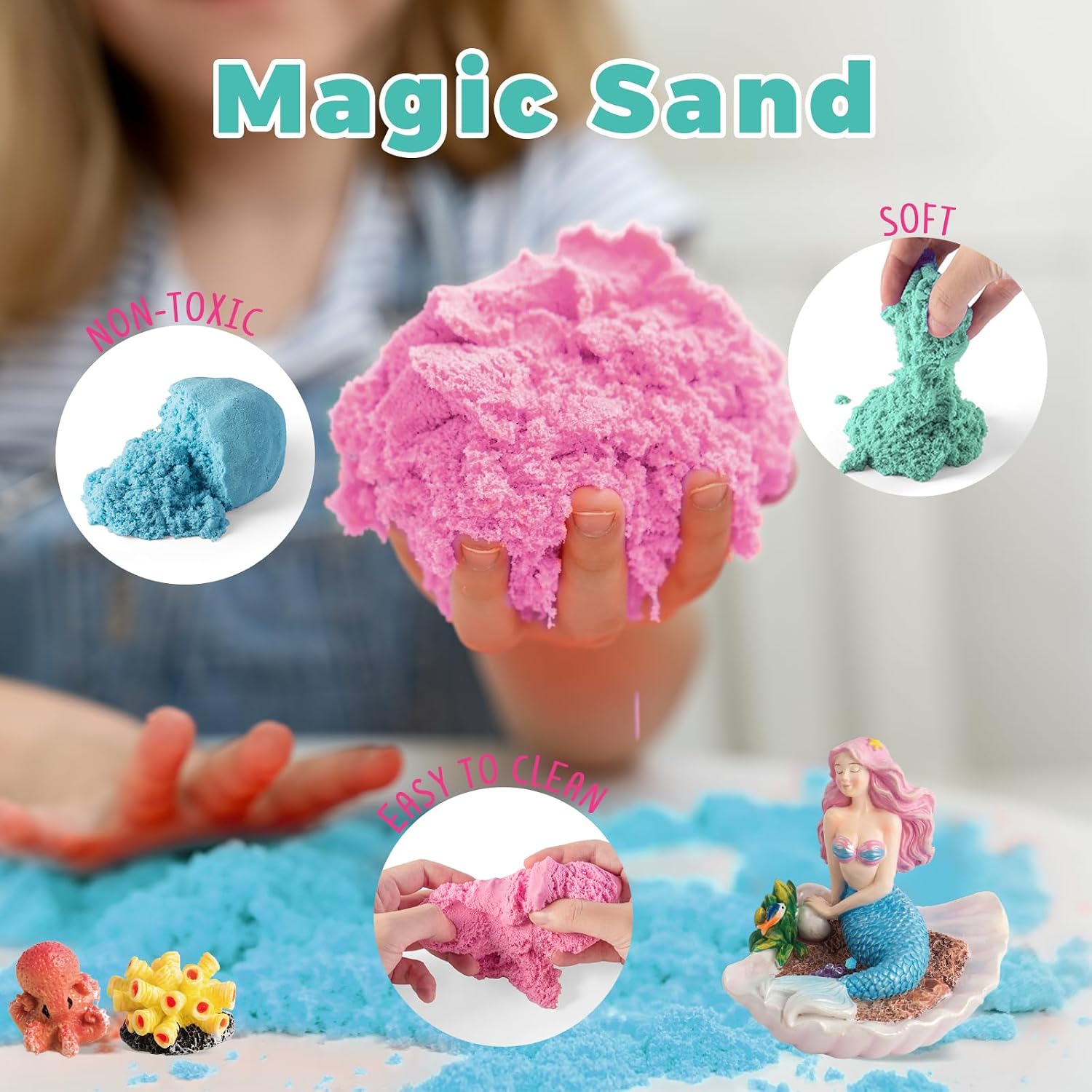 Detalle de JOYEEMAX Mermaid Light-Up Terrarium Kit for Kids