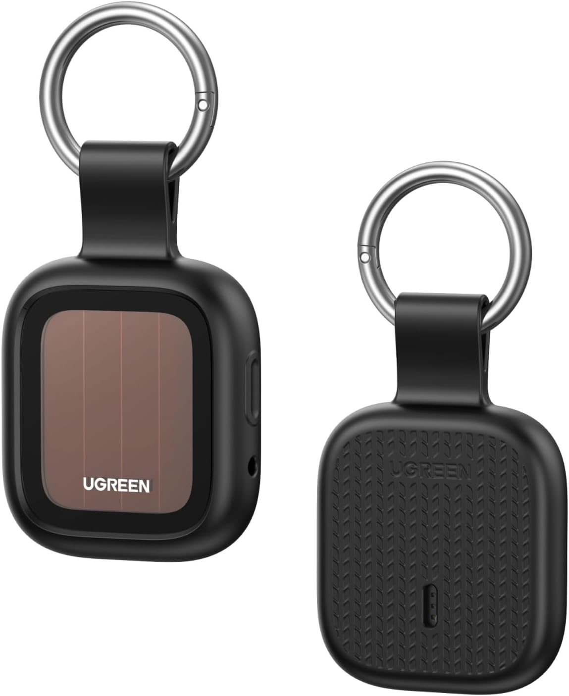 Detalle de UGREEN FineTrack Pro Smart Finder: Localizzatore IP68 con ricarica solare per chiavi, bagagli e oggetti