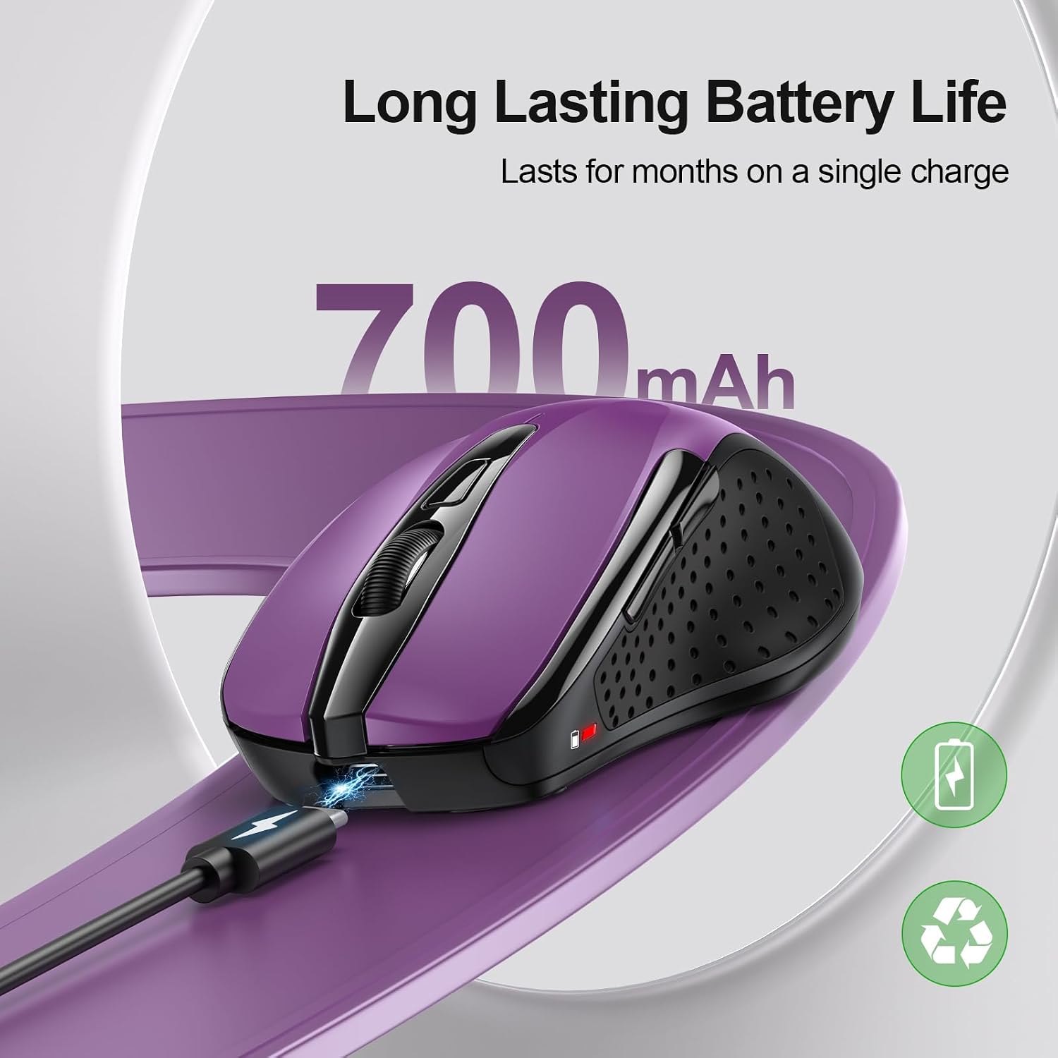 Thumbnail 6 de TECKNET Rechargeable Wireless Mouse 4800DPI