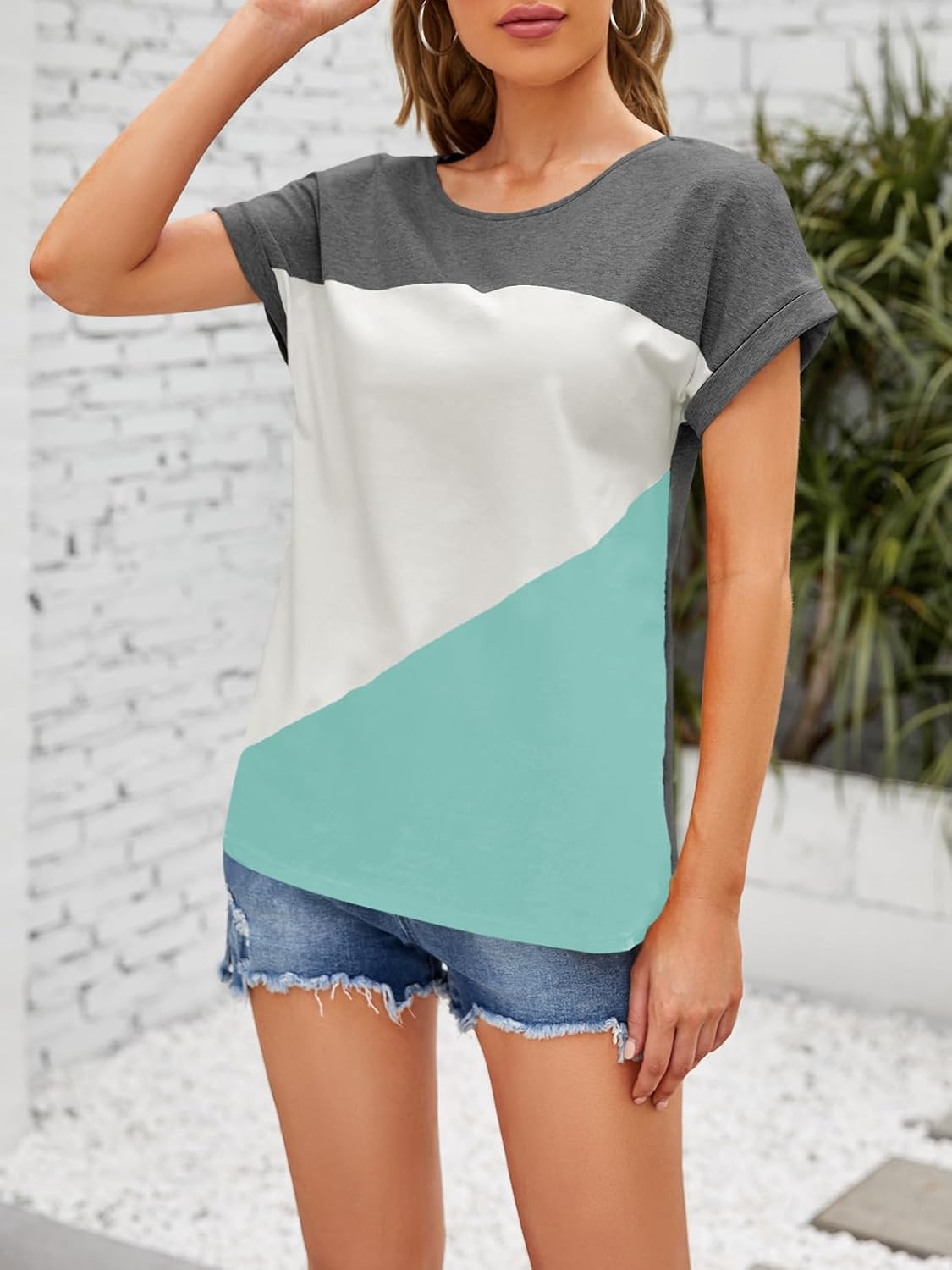 Thumbnail 4 de Fisoew T-shirt col rond coton été