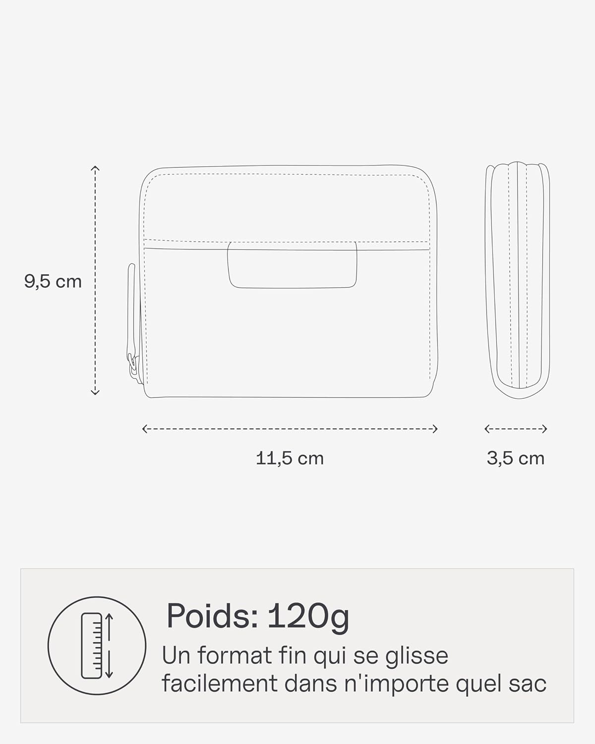 Detalle de Kapten & Son Bergen Pro Wallet S Muted Clay – Portefeuille minimaliste et élégant
