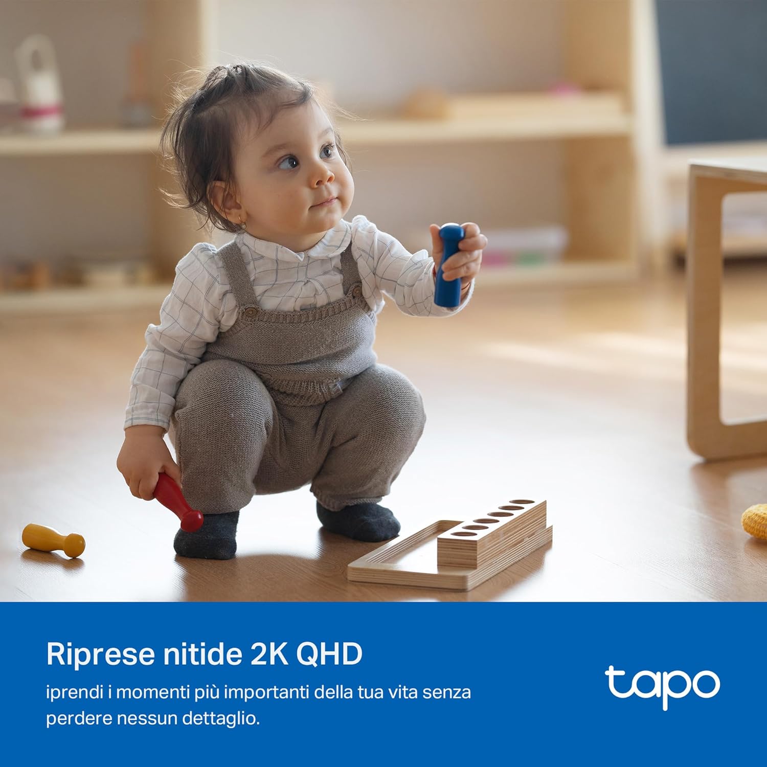 Thumbnail 2 de Tapo C222: Telecamera WiFi 2K 4MP QHD con visione 360°, audio bidirezionale e AI per sorveglianza domestica