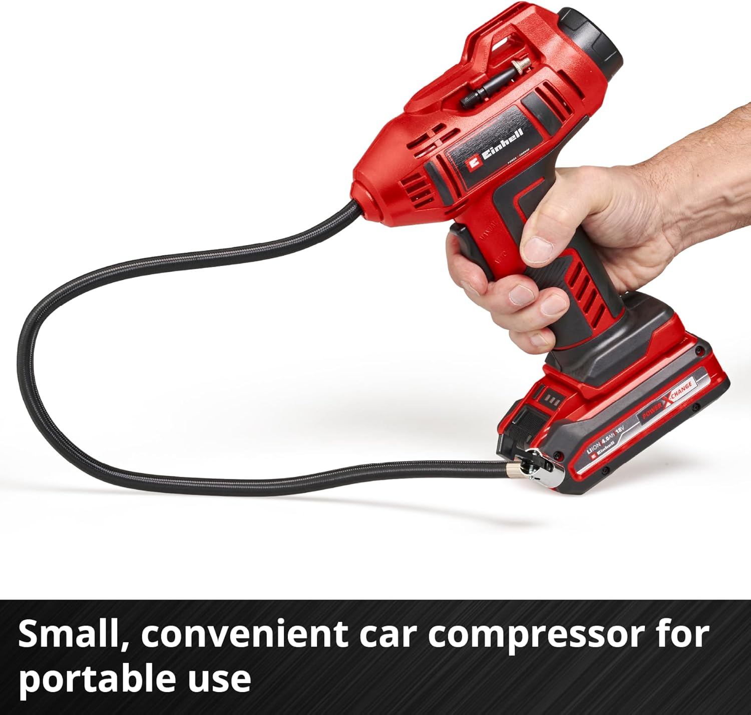Thumbnail 5 de Einhell Cordless Car Tyre Inflator Air Compressor 18V Power X-Change (CE-CC 18 Li Solo)