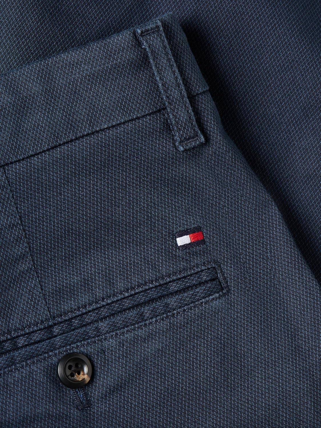 Detalle 2 de Tommy Hilfiger Herren Chino Hose Bleecker Printed Structure Slim Fit