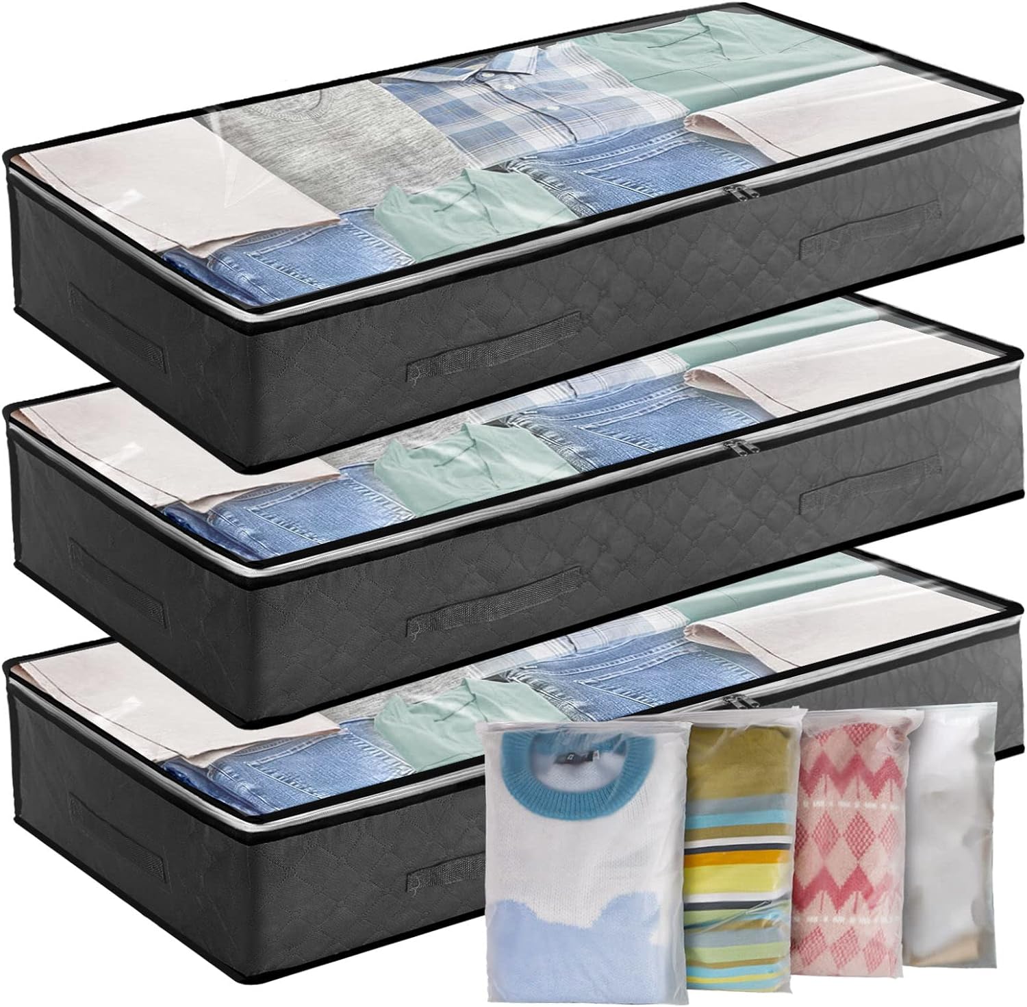 Detalle de Cleaneaty Underbed Storage 90L Bag Set