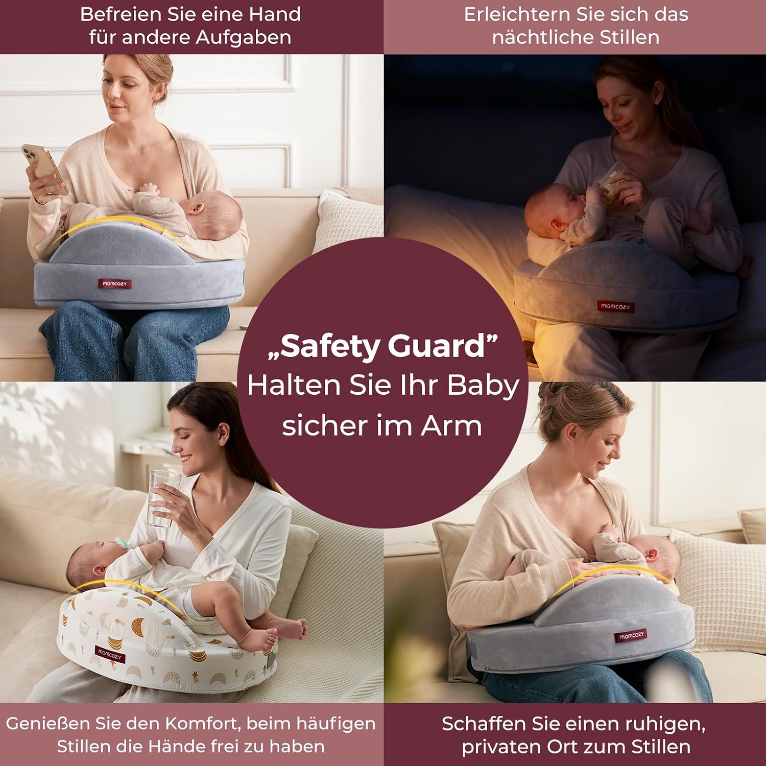 Detalle 2 de Momcozy Memory-Schaum Stillkissen 57,4 cm