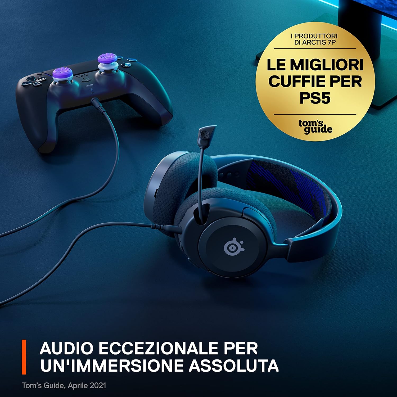 Thumbnail 2 de SteelSeries Arctis Nova 1P Cuffie gaming multisistema con audio spaziale 360° e driver Hi‑Fi — Nero