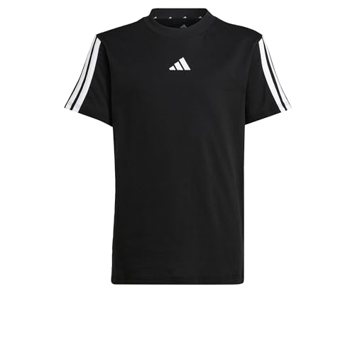 Thumbnail 9 de adidas Unisex Bambini Essentials 3 Stripes T-Shirt, Black/White, 15-16 Years