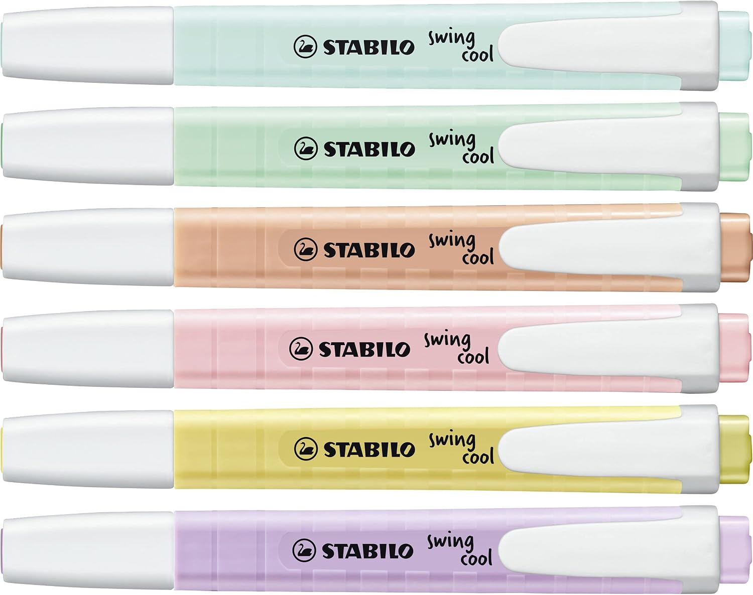 Detalle de STABILO Textmarker swing cool Pastel 6er Pack – schlank, zuverlässig und farbenfroh