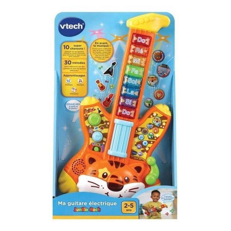 Detalle 2 de Guitarra de juguete VTech Baby Jungle Rock Tigre con luces y sonidos