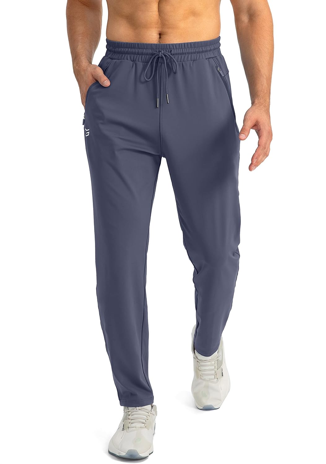 Detalle de G Gradual Men's Tapered Joggers with 4-Way Stretch and 3 Zip Pockets