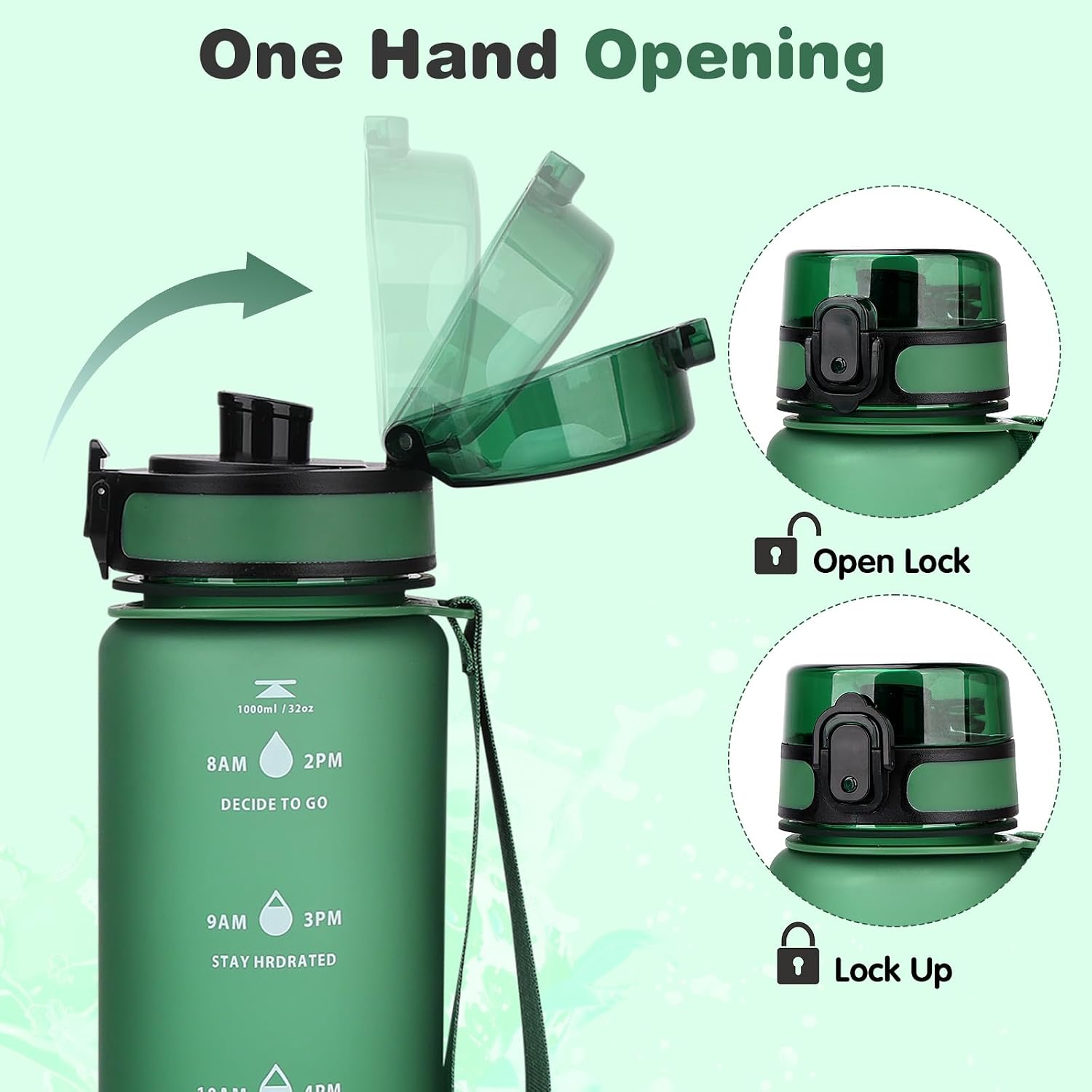 Detalle de Gobravio 1L BPA free sports bottle