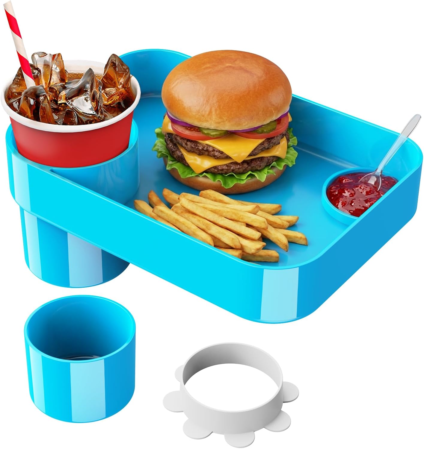 Detalle de BBSDA car seat snack tray, 9.06 x 6.5 inches